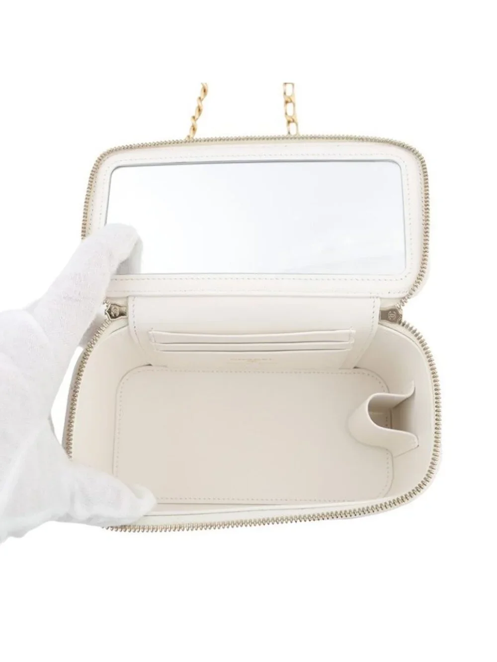 Chanel Chain Shoulder Bag Vanity CC Logo Quilted Playing Card Caviar Leather - Picture 5 of 10